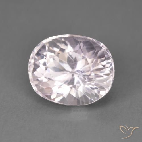 Kunzite Rosa violaceo Bianco naturale da 3.80 ct, Ovale, Opaco