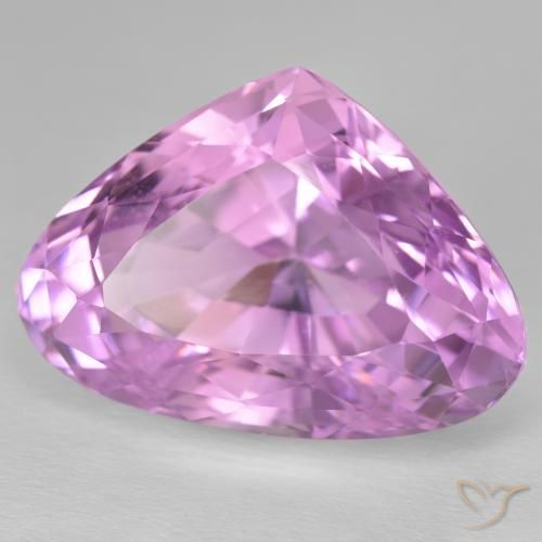 Kunzite Viola Rosato Viola naturale da 45.90 ct, Forma a pera, VVS-VS