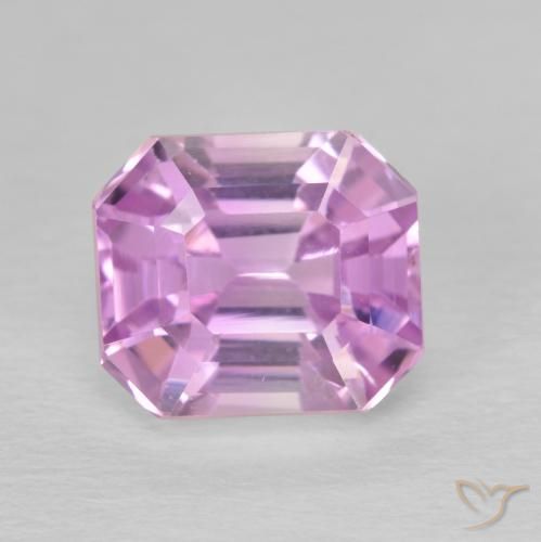 Kunzite Viola chiaro naturale da 4.18 ct, Ottagonale / Taglio smeraldo, VVS