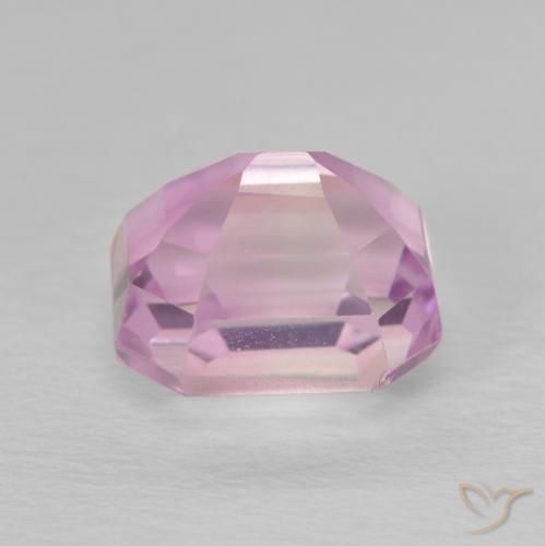 Kunzite Viola chiaro naturale da 4.18 ct, Ottagonale / Taglio smeraldo, VVS