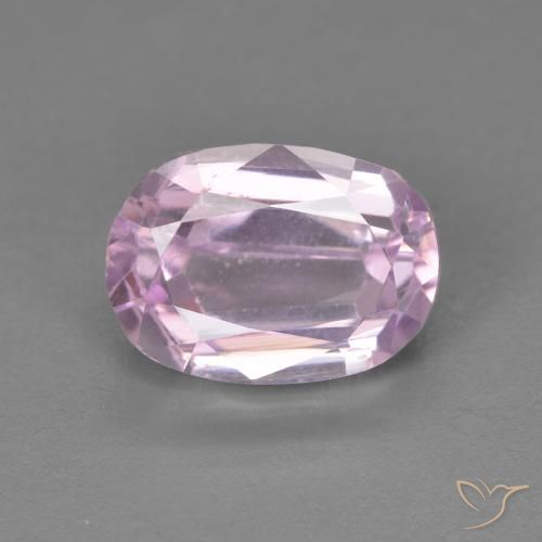 Kunzite Rosa viola chiaro naturale da 3.60 ct, Ovale, VVS