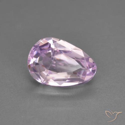 Kunzite Lilla chiaro naturale da 3.01 ct, Forma a pera, VVS-VS