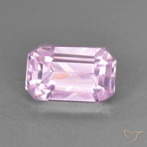 Kunzite Viola chiaro naturale da 1.71 ct, Ottagonale / Taglio smeraldo, VVS