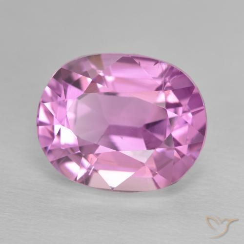 Kunzite Viola medio naturale da 8.10 ct, Ovale, VVS-VS