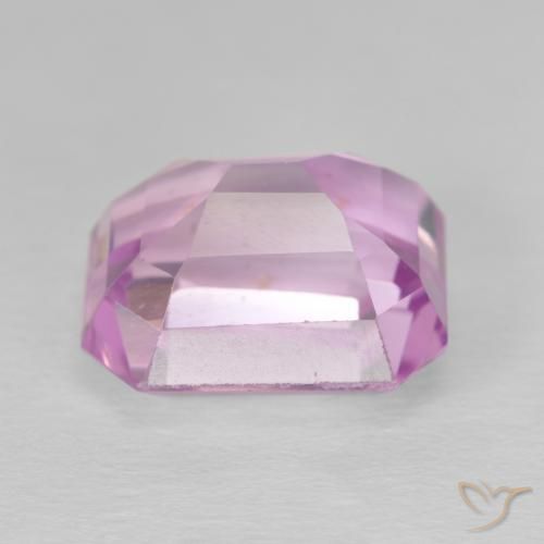 Kunzite naturale rosa da 11,14 ct, taglio smeraldo, VS