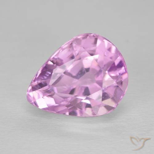 Kunzite Rosa viola reale molto chiaro naturale da 6.30 ct, Forma a pera, VS