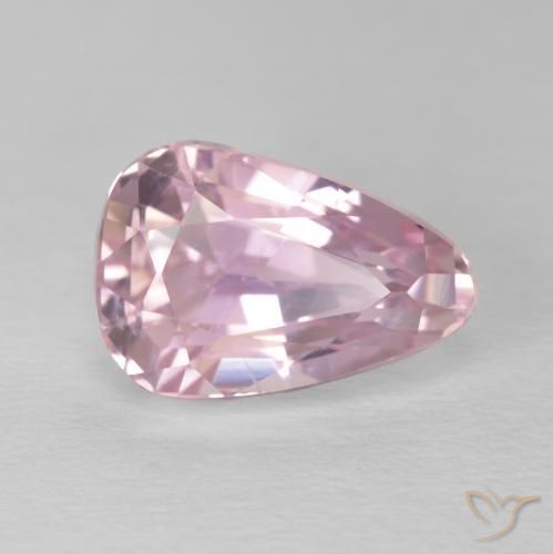 Kunzite Rosa chiaro gomma da masticare naturale da 5.57 ct, Forma a pera, VVS