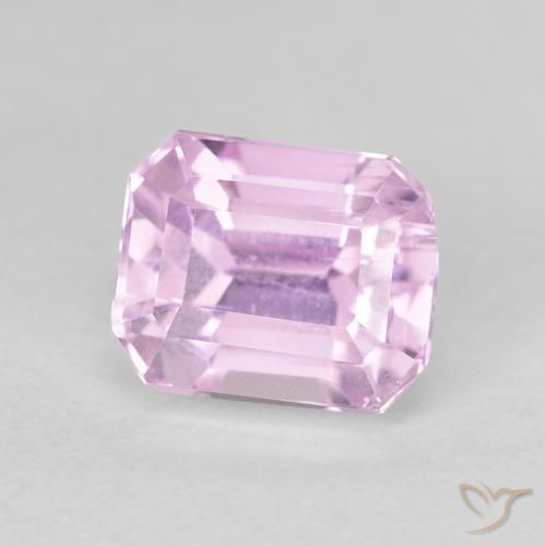 Kunzite Viola medio naturale da 3.08 ct, Ottagonale / Taglio smeraldo, VS