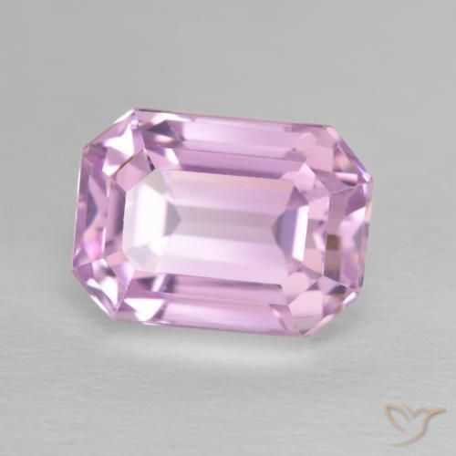 Kunzite Tono rosa ciliegia naturale da 6.04 ct, Ottagonale / Taglio smeraldo, VVS