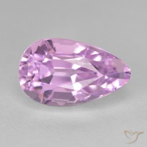 Kunzite Lilla naturale da 13.66 ct, Forma a pera, VVS-VS
