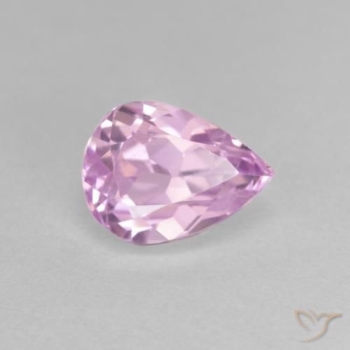 Kunzite Viola chiaro naturale da 3.07 ct, Forma a pera, VS