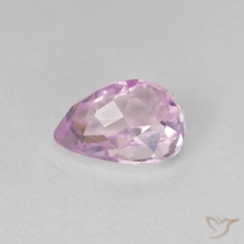 Kunzite Viola chiaro naturale da 3.07 ct, Forma a pera, VS