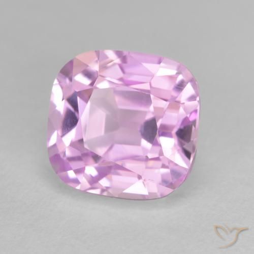 Kunzite Viola medio naturale da 5.59 ct, Taglio a cuscino, VVS