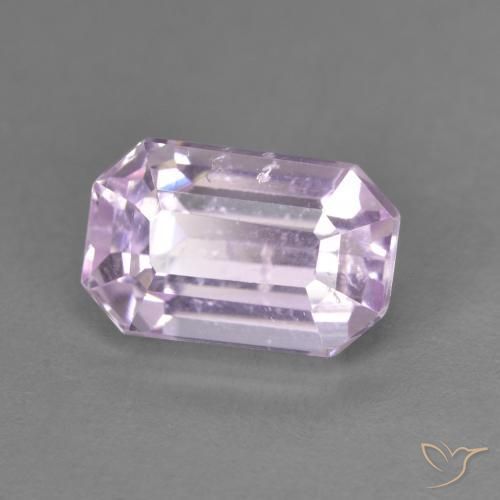 Kunzite Rosa porpora chiaro reale naturale da 3.37 ct, Ottagonale / Taglio smeraldo, VS