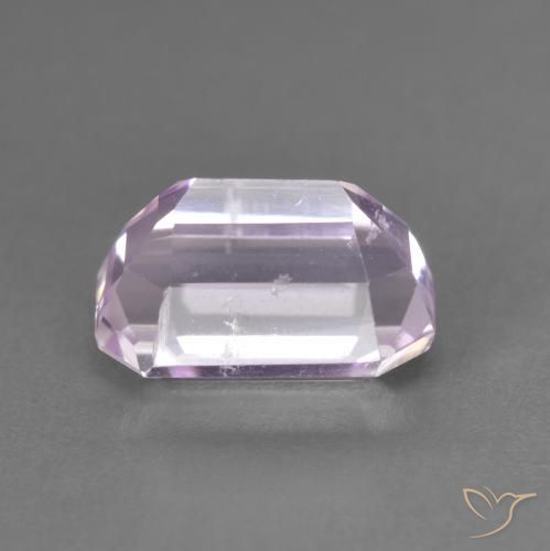 Kunzite Rosa porpora chiaro reale naturale da 3.37 ct, Ottagonale / Taglio smeraldo, VS