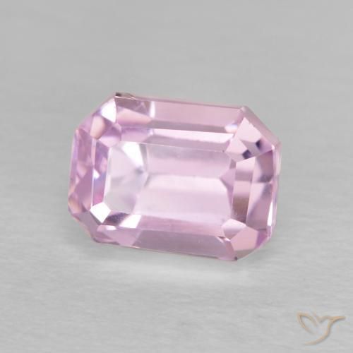 Kunzite Rosa viola chiaro naturale da 1.98 ct, Ottagonale / Taglio smeraldo, VVS-VS