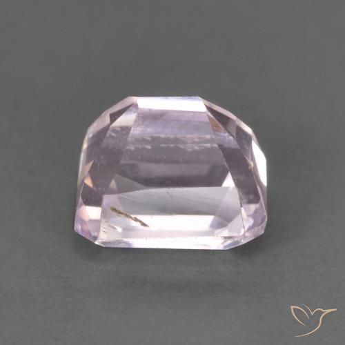 Kunzite Rosa viola reale molto chiaro naturale da 1.49 ct, Ottagonale / Taglio smeraldo, VVS-VS