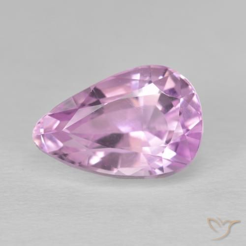 5.24ct Naturale Rosa porpora reale Kunzite, Forma a pera, VVS-VS