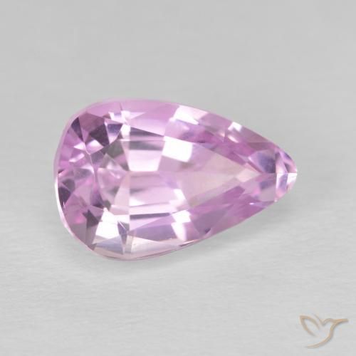 Kunzite Rosa porpora reale naturale da 5.24 ct, Forma a pera, VVS-VS