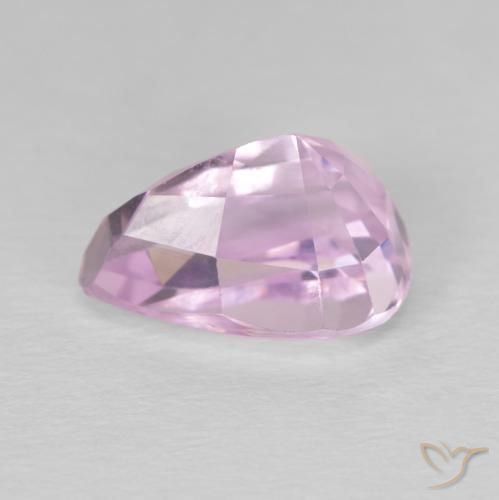 Kunzite Rosa porpora reale naturale da 5.24 ct, Forma a pera, VVS-VS