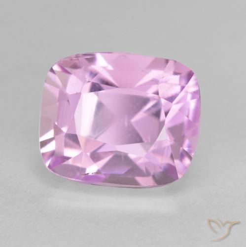 Kunzite Lilla chiaro naturale da 5.33 ct, Cuscino, VVS-VS