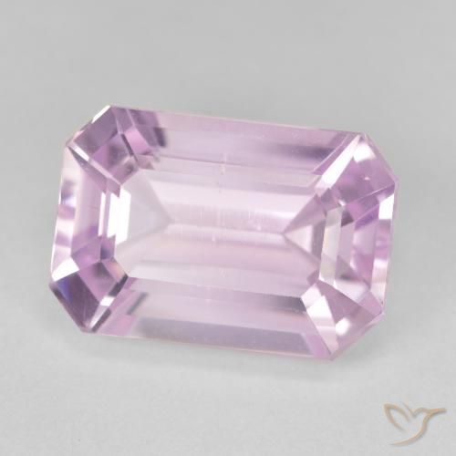 Kunzite Rosa medio naturale da 12.89 ct, Ottagonale / Taglio smeraldo, VVS-VS
