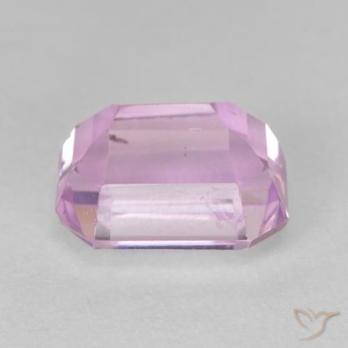 Kunzite naturale rosa da 4,42 ct, taglio smeraldo, VS