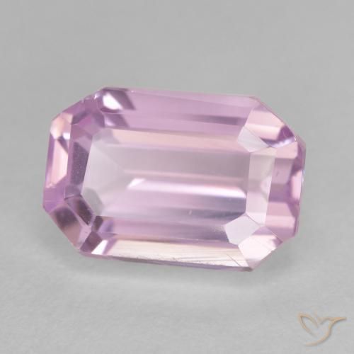 Kunzite Rosa medio naturale da 5.25 ct, Ottagonale / Taglio smeraldo, VVS-VS