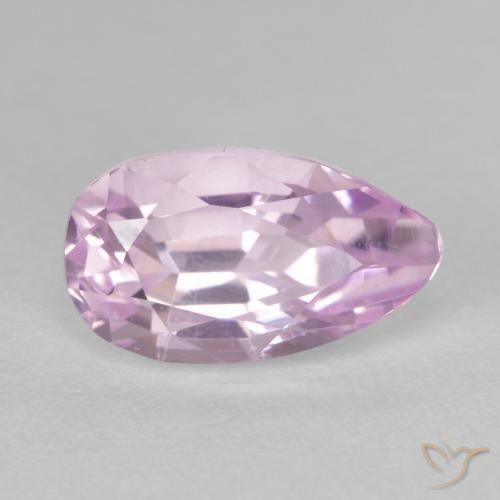 3.26ct Naturale Rosa Molto Chiaro Kunzite, Forma a pera, VS
