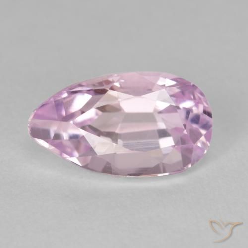 Kunzite Rosa Molto Chiaro naturale da 3.26 ct, Forma a pera, VS