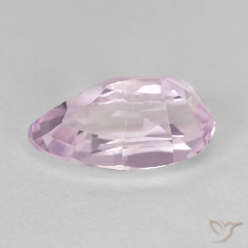 Kunzite Rosa Molto Chiaro naturale da 3.26 ct, Forma a pera, VS