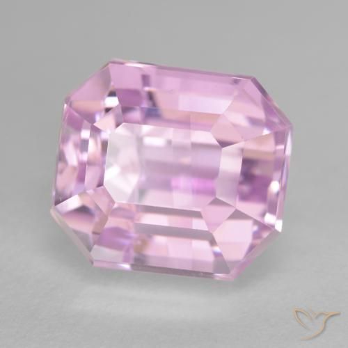 Kunzite Viola chiaro naturale da 12.31 ct, Ottagonale / Taglio smeraldo, VVS-VS