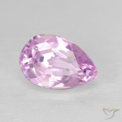 Kunzite Tono rosa ciliegia naturale da 3.88 ct, Forma a pera, VVS-VS