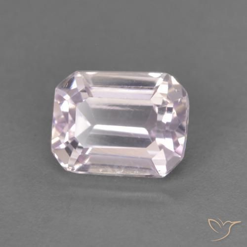 Kunzite Viola rosato molto chiaro naturale da 1.06 ct, Ottagonale / Taglio smeraldo, VS
