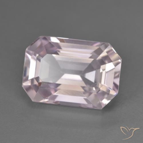 Kunzite Viola rosato molto chiaro naturale da 7.90 ct, Ottagonale / Taglio smeraldo, VVS