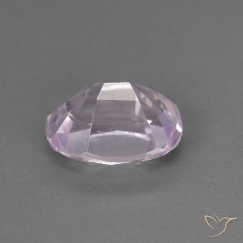 Kunzite Rosa viola reale molto chiaro naturale da 2.76 ct, Ovale, VVS
