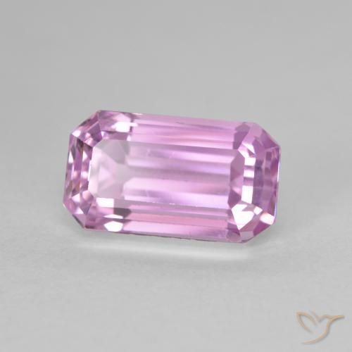 Kunzite Rosa viola reale molto chiaro naturale da 5.87 ct, Ottagonale / Taglio smeraldo, VVS