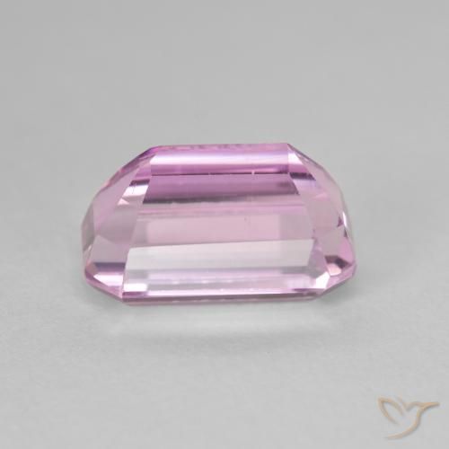 Kunzite Rosa viola reale molto chiaro naturale da 5.87 ct, Ottagonale / Taglio smeraldo, VVS