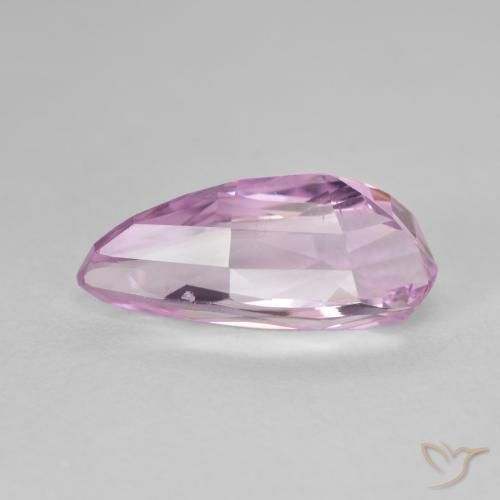 Kunzite Rosa Molto Chiaro naturale da 7.27 ct, Forma a pera, VVS