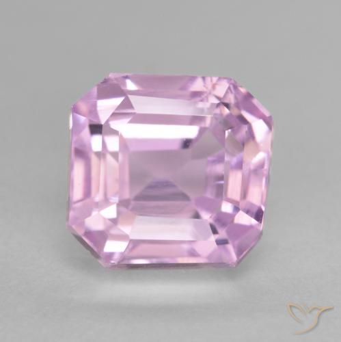Kunzite Rosa medio naturale da 4.11 ct, Ottagonale / Taglio smeraldo, VVS