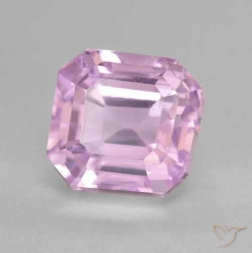 Kunzite Rosa medio naturale da 4.11 ct, Ottagonale / Taglio smeraldo, VVS