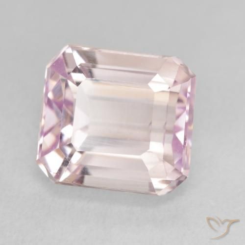 Kunzite Tono rosa ciliegia naturale da 5.06 ct, Ottagonale / Taglio smeraldo, VVS-VS