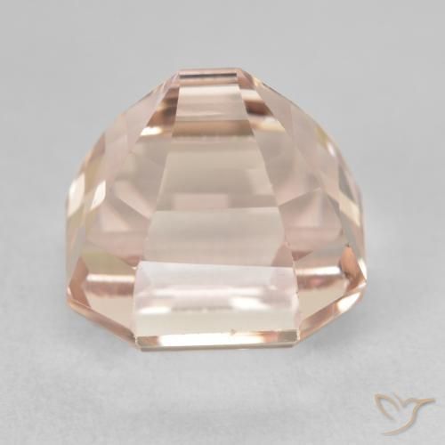 Kunzite Pesca naturale da 10.83 ct, Ottagonale / Taglio smeraldo, VVS-VS