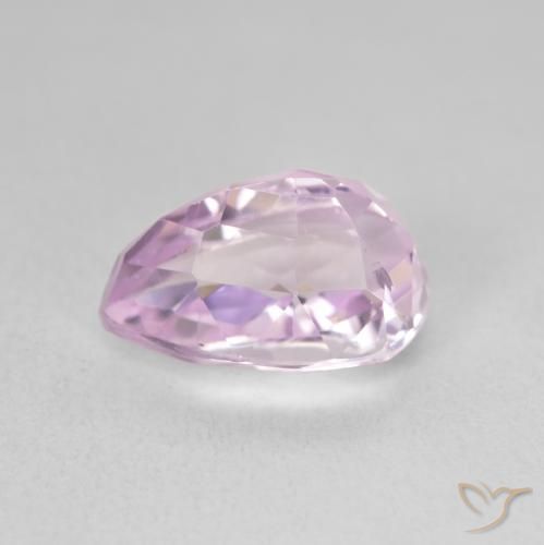 Kunzite Viola Rosato Viola naturale da 5.91 ct, Forma a pera, VVS-VS