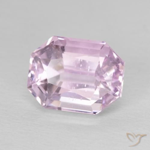 Kunzite Rosa chiaro naturale da 5.19 ct, Ottagonale / Taglio smeraldo, VS
