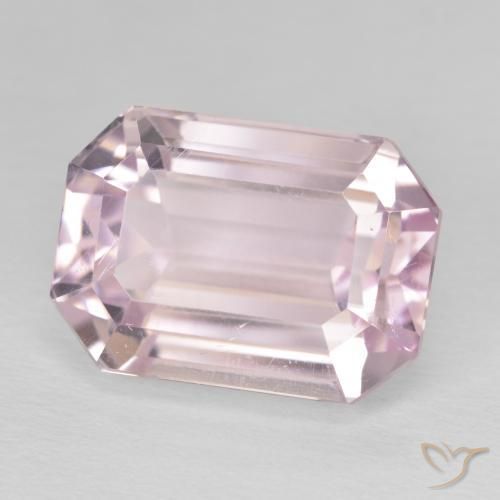 Kunzite Rosa chiaro naturale da 15.55 ct, Ottagonale / Taglio smeraldo, VS