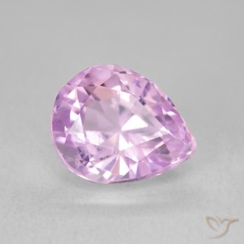 Kunzite Viola medio naturale da 3.68 ct, Forma a pera, VVS-VS