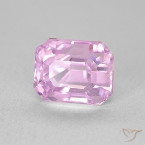Kunzite Viola medio naturale da 3.29 ct, Ottagonale / Taglio smeraldo, VVS-VS