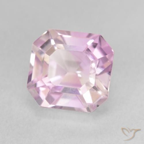 Kunzite Viola chiaro naturale da 3.77 ct, Ottagonale / Taglio smeraldo, VVS-VS