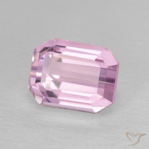 Kunzite Rosa Molto Chiaro naturale da 3.02 ct, Ottagonale / Taglio smeraldo, VVS-VS